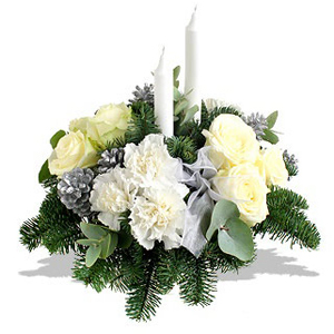 "Лесная сказка". Цветочная композиция с розами и гвоздиками