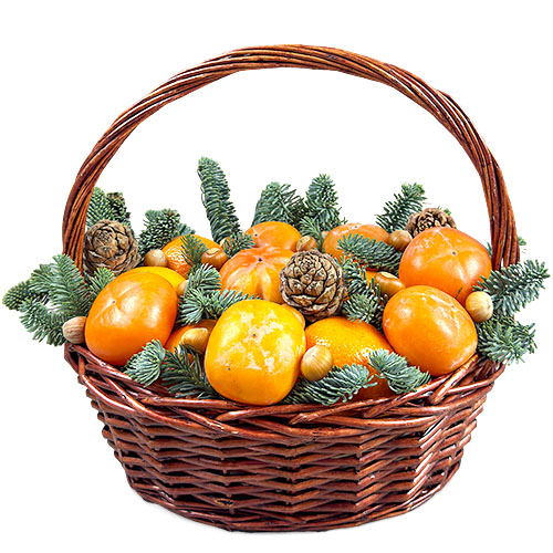 "Мандариновый фейерверк". Корзина подарочная