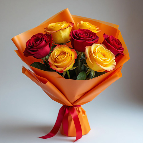 "Осенний поцелуй". Букет роз